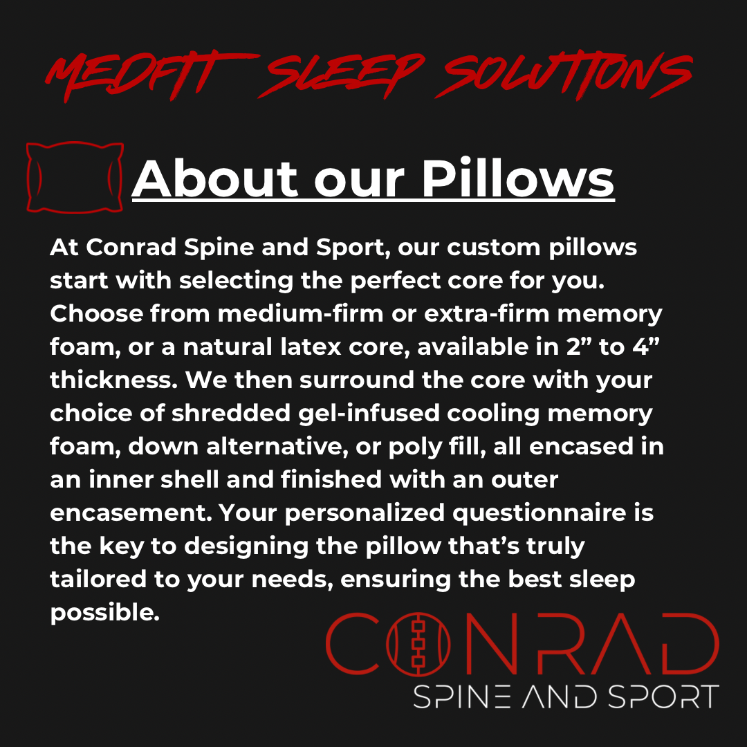 MedFit Sleep Solutions by Conrad Spine and Sport